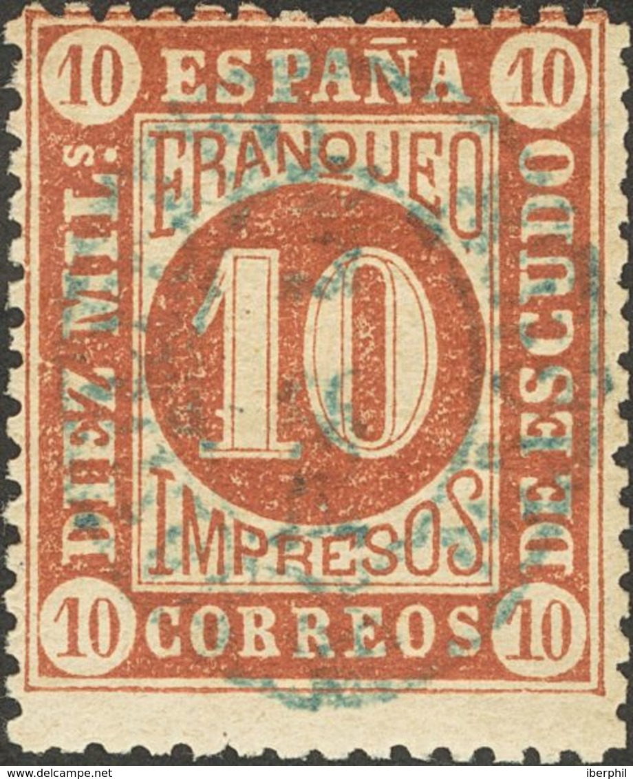 *94. 1868. 10 Mils Castaño. SALAMANCA. MAGNIFICO. Edifil 2014: 170 Euros - Autres & Non Classés