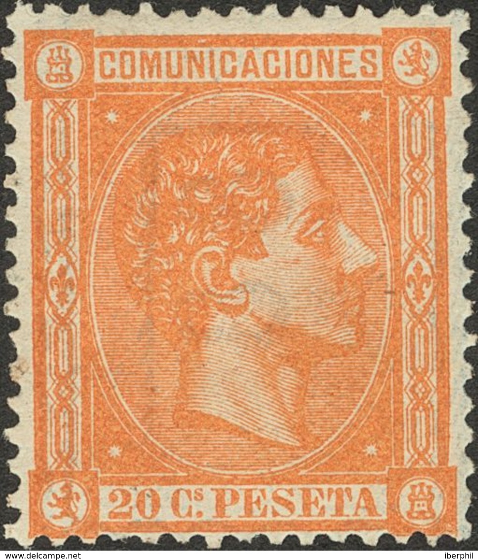 (*)165. 1875. 20 Cts Naranja. Muy Bien Centrado. MAGNIFICO. - Other & Unclassified