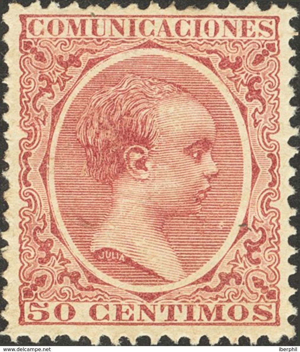 *224. 1889. 50 Cts Rosa Carmín. Excelente Centraje. MAGNIFICO. - Sonstige & Ohne Zuordnung