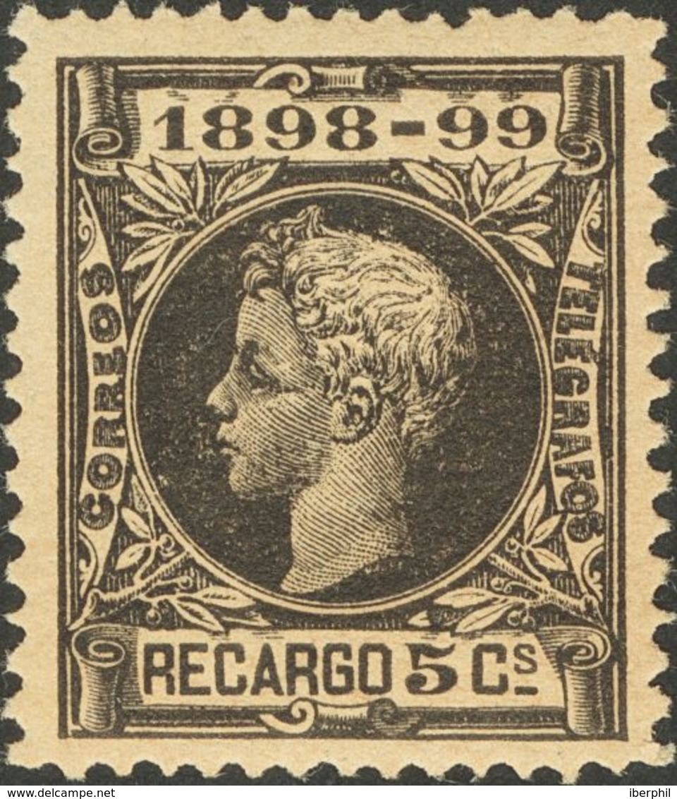 **240. 1898. 5 Cts Negro. Excelente Centraje. MAGNIFICO. - Autres & Non Classés