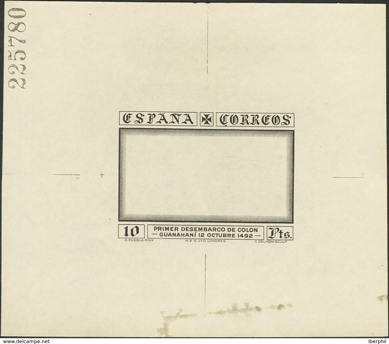 (*)540P, 542P, 544/45P. 1930. 30 Cts, 50 Cts, 4 Pts Y 10 Pts. PRUEBAS DE PUNZON DE LOS MARCOS, En Negro Y Con Numeración - Autres & Non Classés