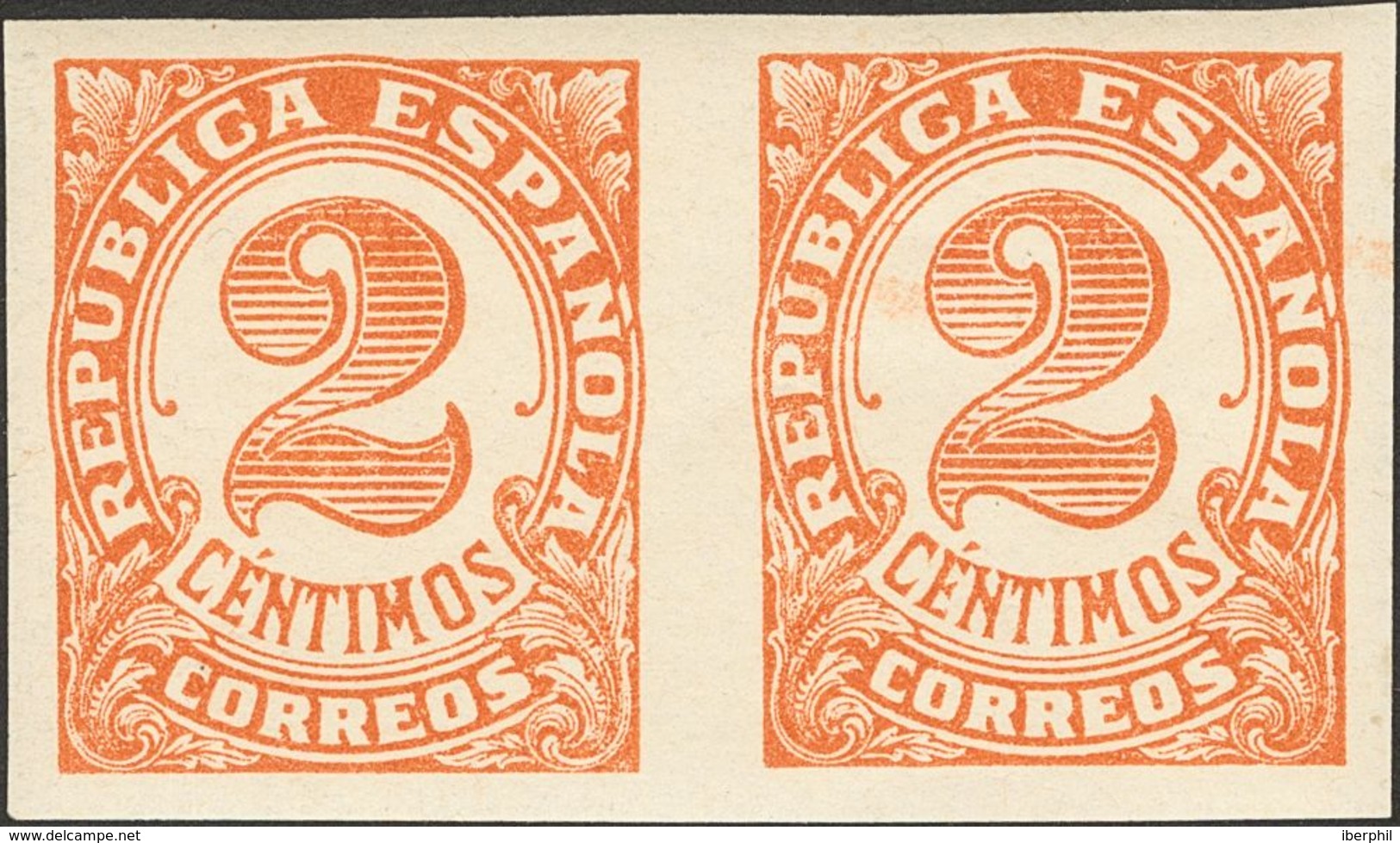 **678s(2). 1933. 2 Cts Castaño Rojizo, Pareja. SIN DENTAR. MAGNIFICA. Edifil 2018: +122 Euros - Autres & Non Classés