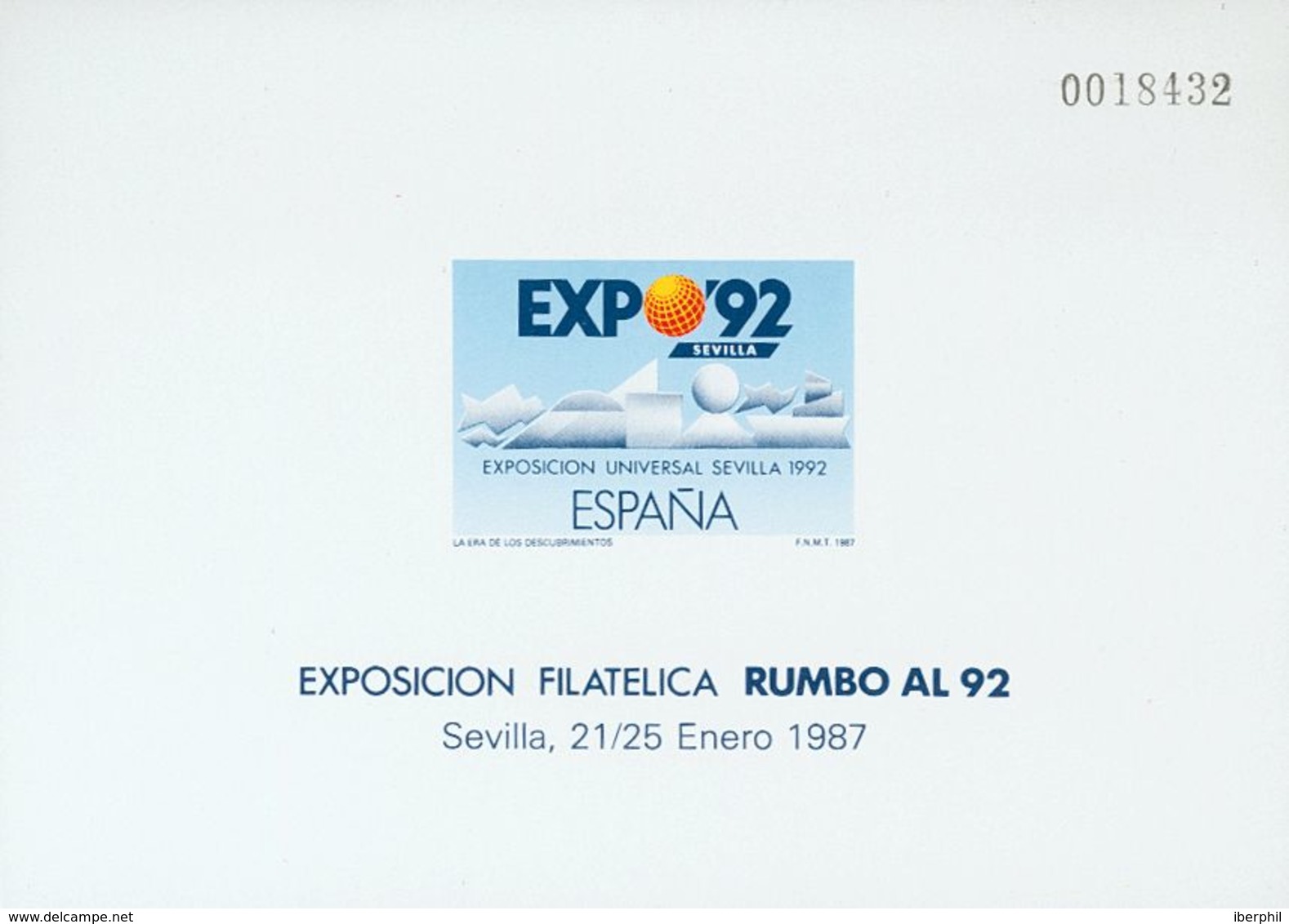 **11P. 1987. Prueba De Lujo. RUMBO AL 92. MAGNIFICA. Edifil 2019: 155 Euros - Andere & Zonder Classificatie