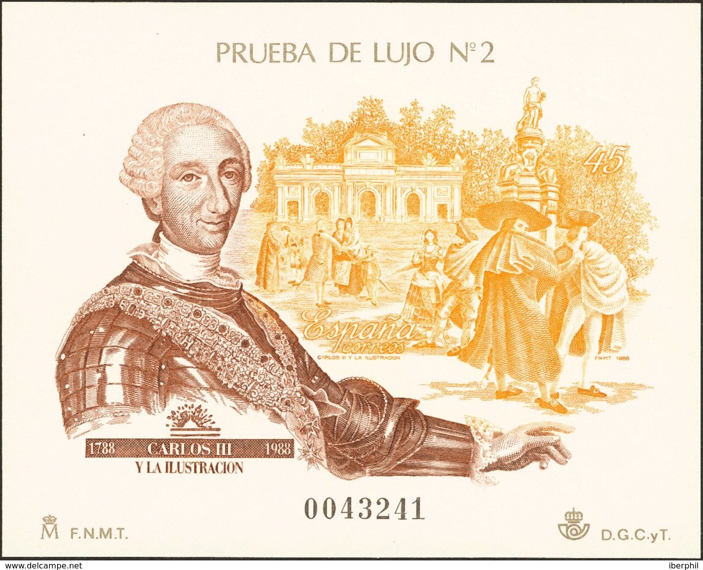 *17P. 1988. Prueba De Lujo. CARLOS III. MAGNIFICA. Edifil 2019: 63 Euros - Autres & Non Classés