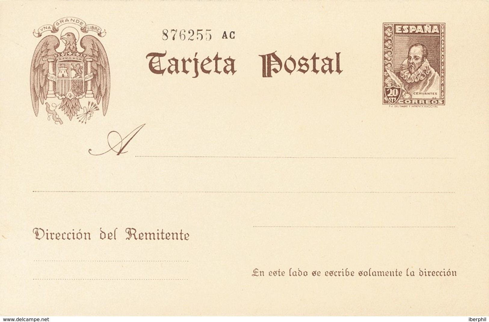 (*)EP83. 1938. 20 Cts Castaño Sobre Tarjeta Entero Postal. MAGNIFICA. Edifil 2019: 112 Euros - Other & Unclassified