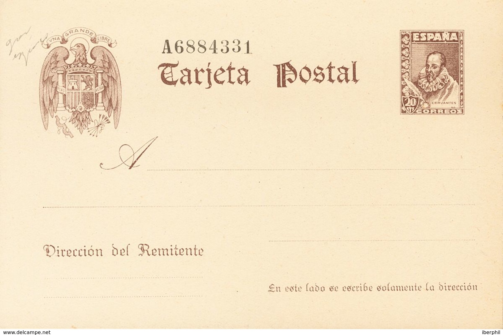 (*)EP86. 1938. 20 Cts Castaño Sobre Tarjeta Entero Postal. MAGNIFICA. Edifil 2019: 78 Euros - Autres & Non Classés