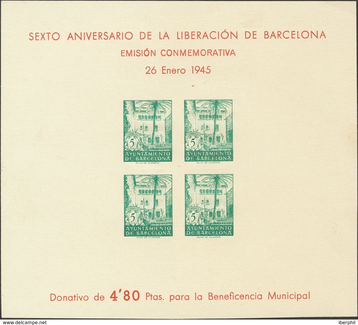 (*)NE27/28. 1945. Hojas Bloque. NO EMITIDAS Y SIN DENTAR. MAGNIFICAS Y RARAS. Edifil 2019: 620 Euros - Sonstige & Ohne Zuordnung