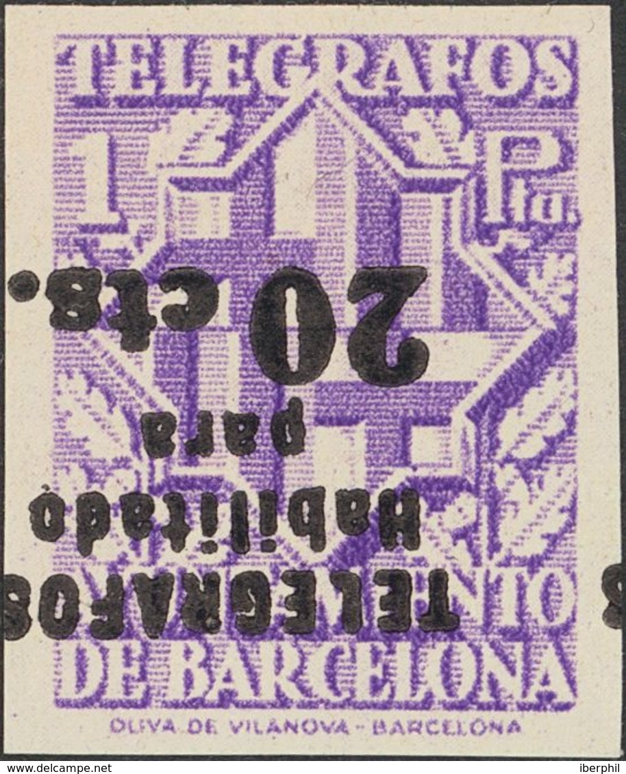 (*)17/19his. 1942. 10 Cts Sobre 11'25 Pts, 10 Cts Sobre 30 Cts Y 20 Cts Sobre 1 Pts. Variedad SOBRECARGA INVERTIDA Y SIN - Andere & Zonder Classificatie