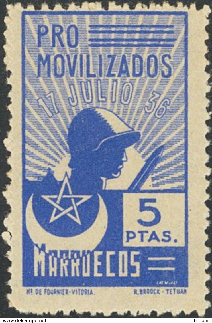 *. 1937. Serie Completa, Seis Valores. PRO MOVILIZADOS. MAGNIFICA Y RARA. (Gálvez 1/6, Allepuz 9/14) - Autres & Non Classés