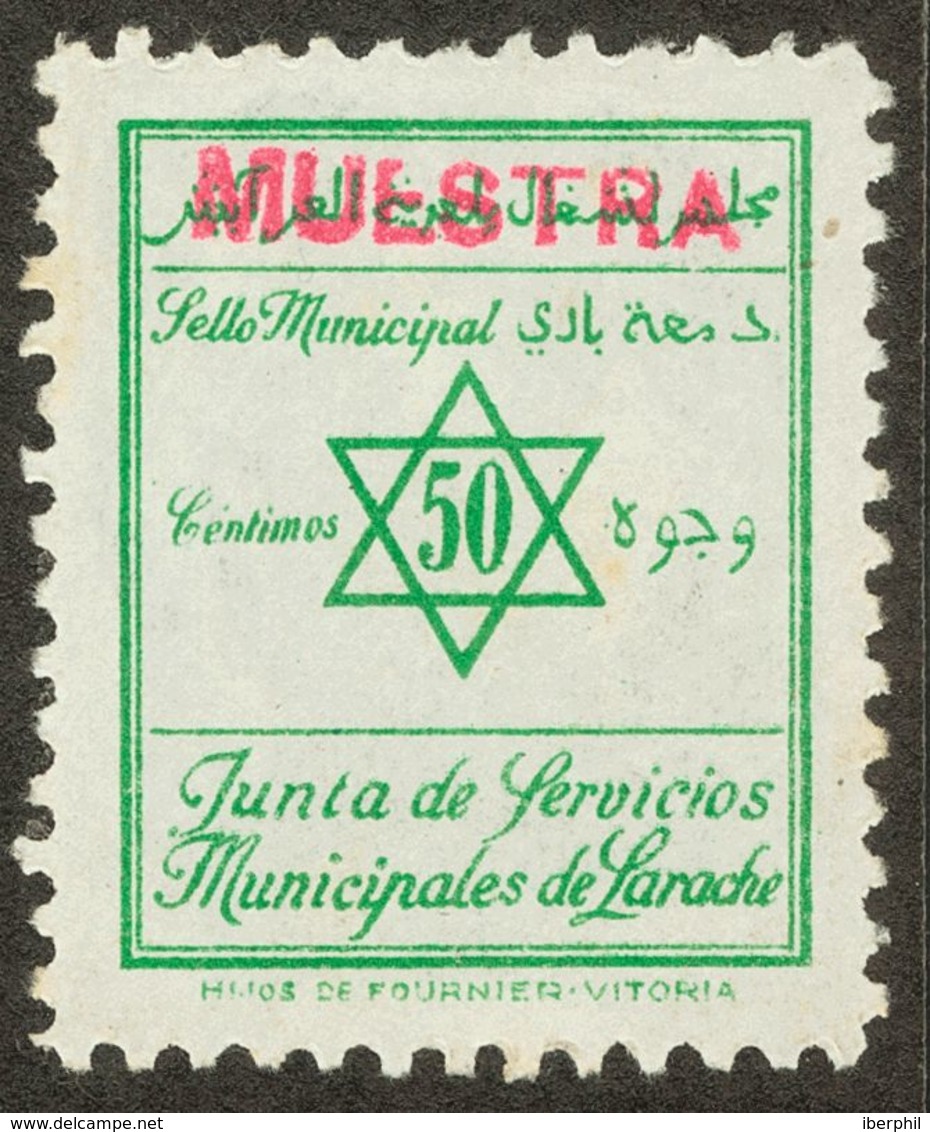 (*). 1939. 15 Cts Naranja Y 50 Cts Verde, Adheridos Sobre Cartulina Para Presentación. JUNTA DE SERVICIOS MUNICIPALES DE - Sonstige & Ohne Zuordnung