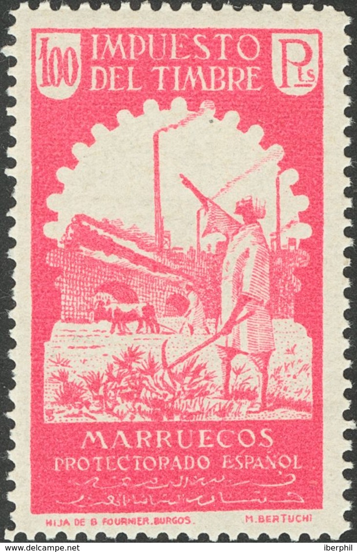 *. (1945ca). Serie Completa, Quince Valores (del 5 Cts Al 100 Pts). IMPUESTO DEL TIMBRE (campesino). MAGNIFICA Y RARISIM - Autres & Non Classés