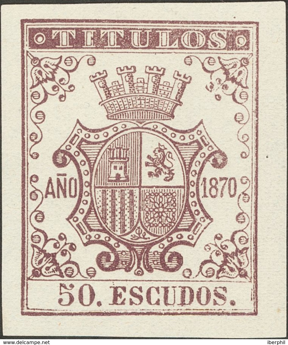 (*). 1870. Serie Completa, Cuatro Valores. TITULOS. MAGNIFICA Y RARA. (Forbin 9/12) - Sonstige & Ohne Zuordnung