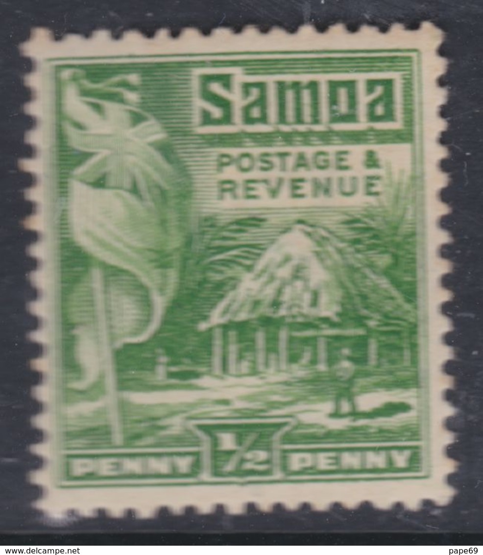 Samoa Mandat Néo-zélandais N° 98 X Partie De Série : Drapeau Néo-zélandais : 1/2 P. Vert Trace De Charnière Sinon TB - Samoa