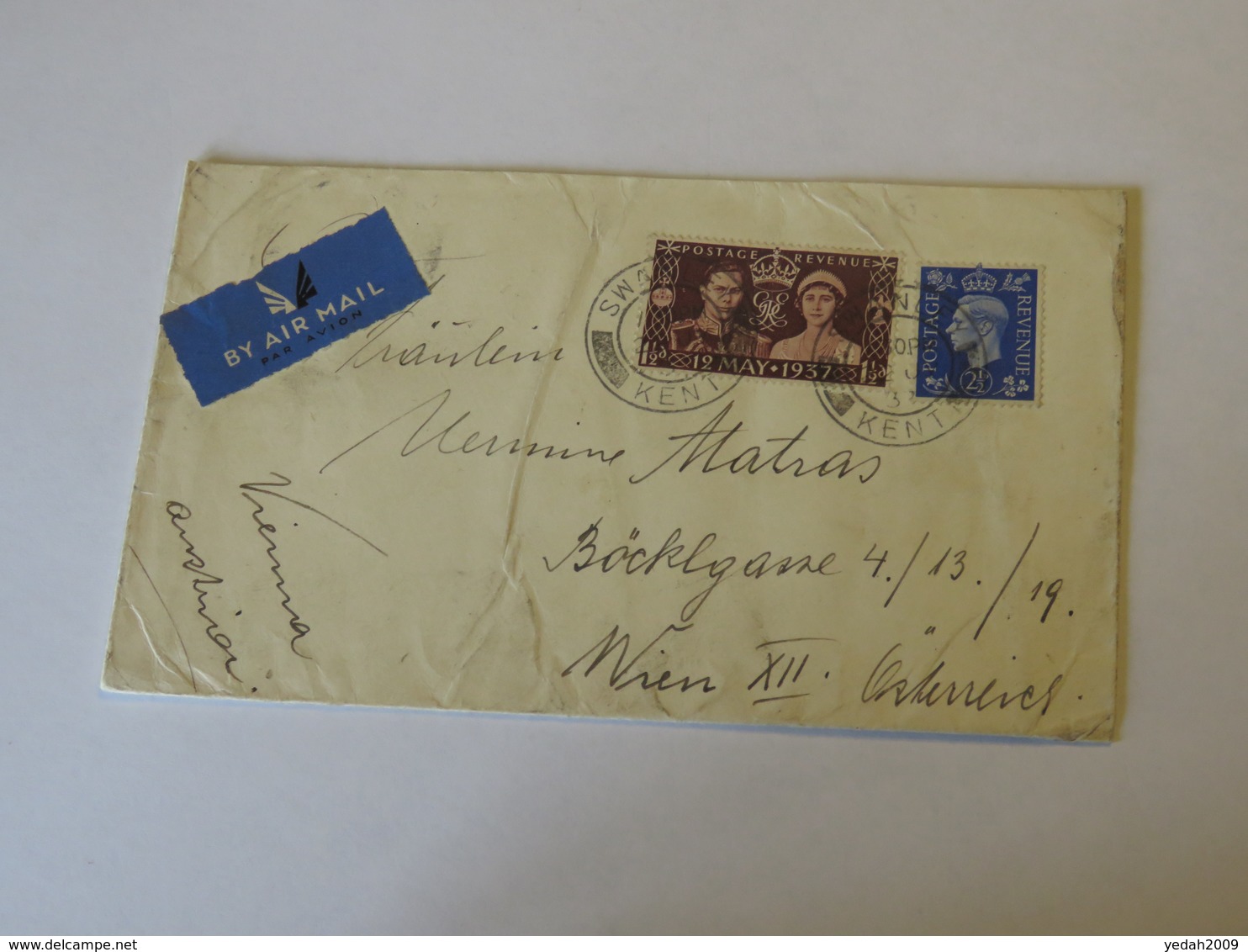 Great Britain Cover 1937 - Used Stamps