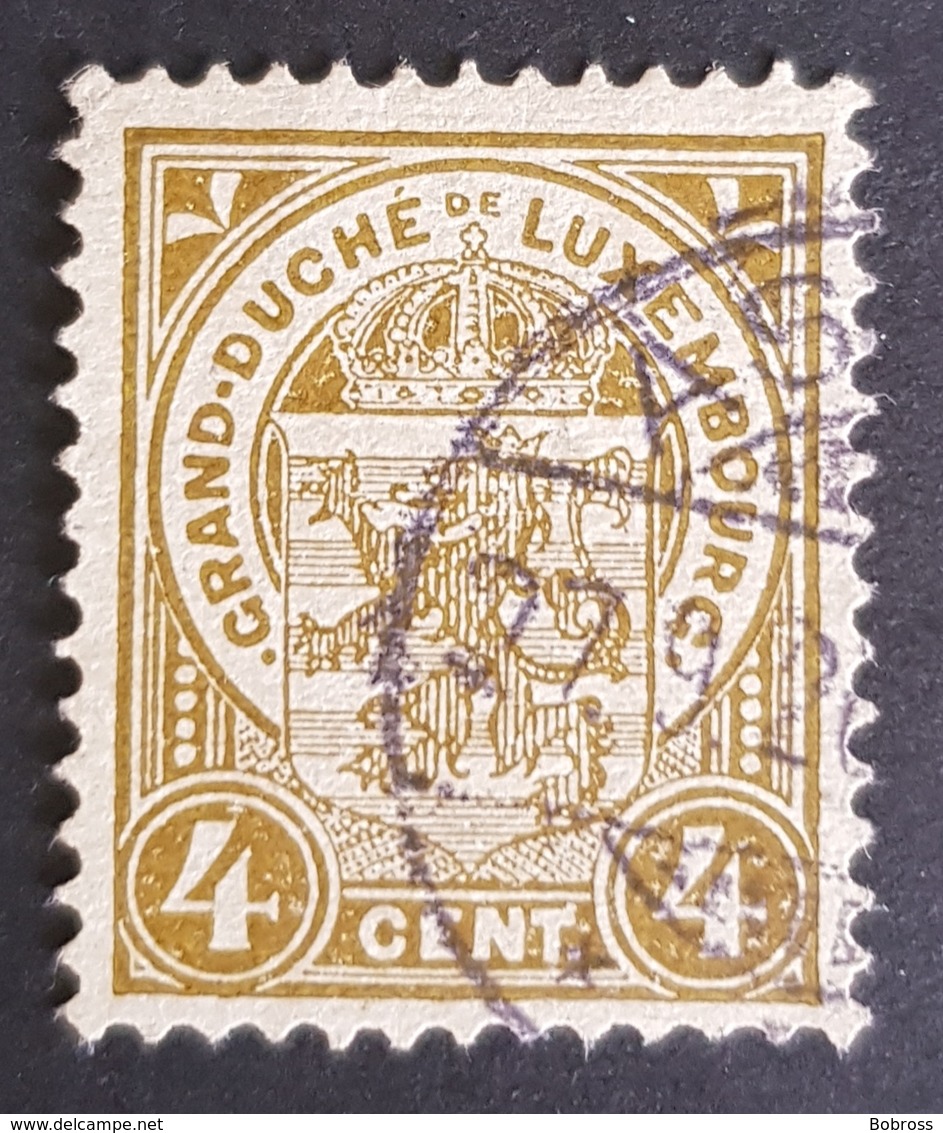 1907, Coat Of Arms, Grand Duche De Luxembourg, Used - 1907-24 Wapenschild