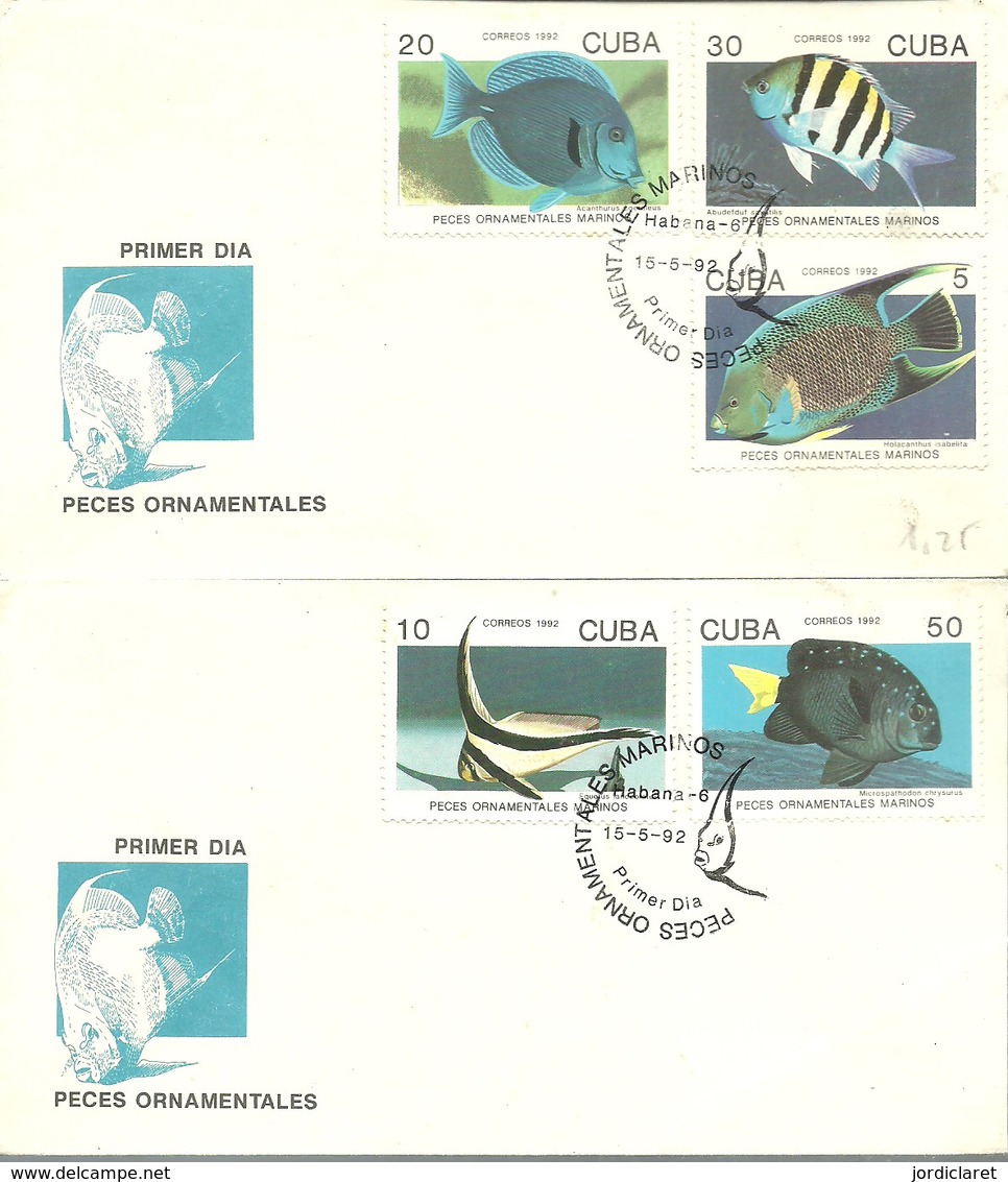 FDC CUBA 1992 - Pesci