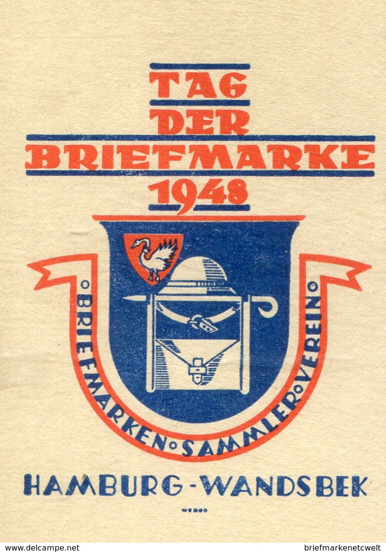 Bizone / 1948 / So-Beleg "Tag Der Briefmarke", So-Stempel HAMBURG-WANDSBEK (11308) - Sonstige & Ohne Zuordnung
