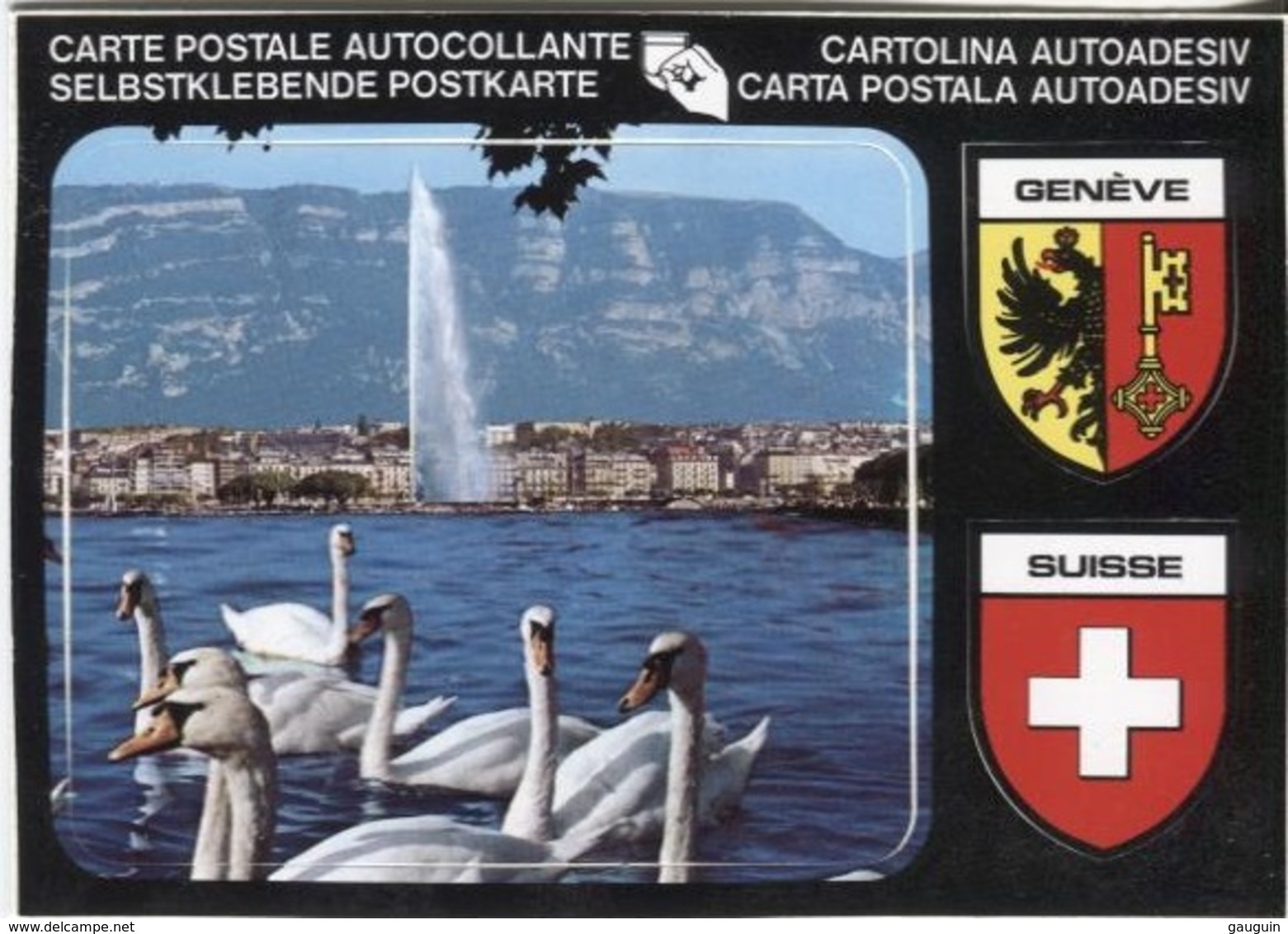 CPM - Carte AUTOCOLLANTE - BLASON - GENEVE - SUISSE - Edition Jaeger - Autres & Non Classés