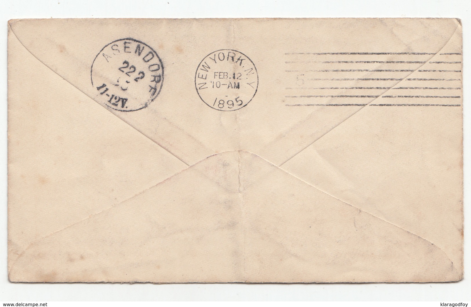 US, Postal Stationery Letter Cover Travelled 1895 Athol (KS) To Asendorf Via New York B190401 - ...-1900