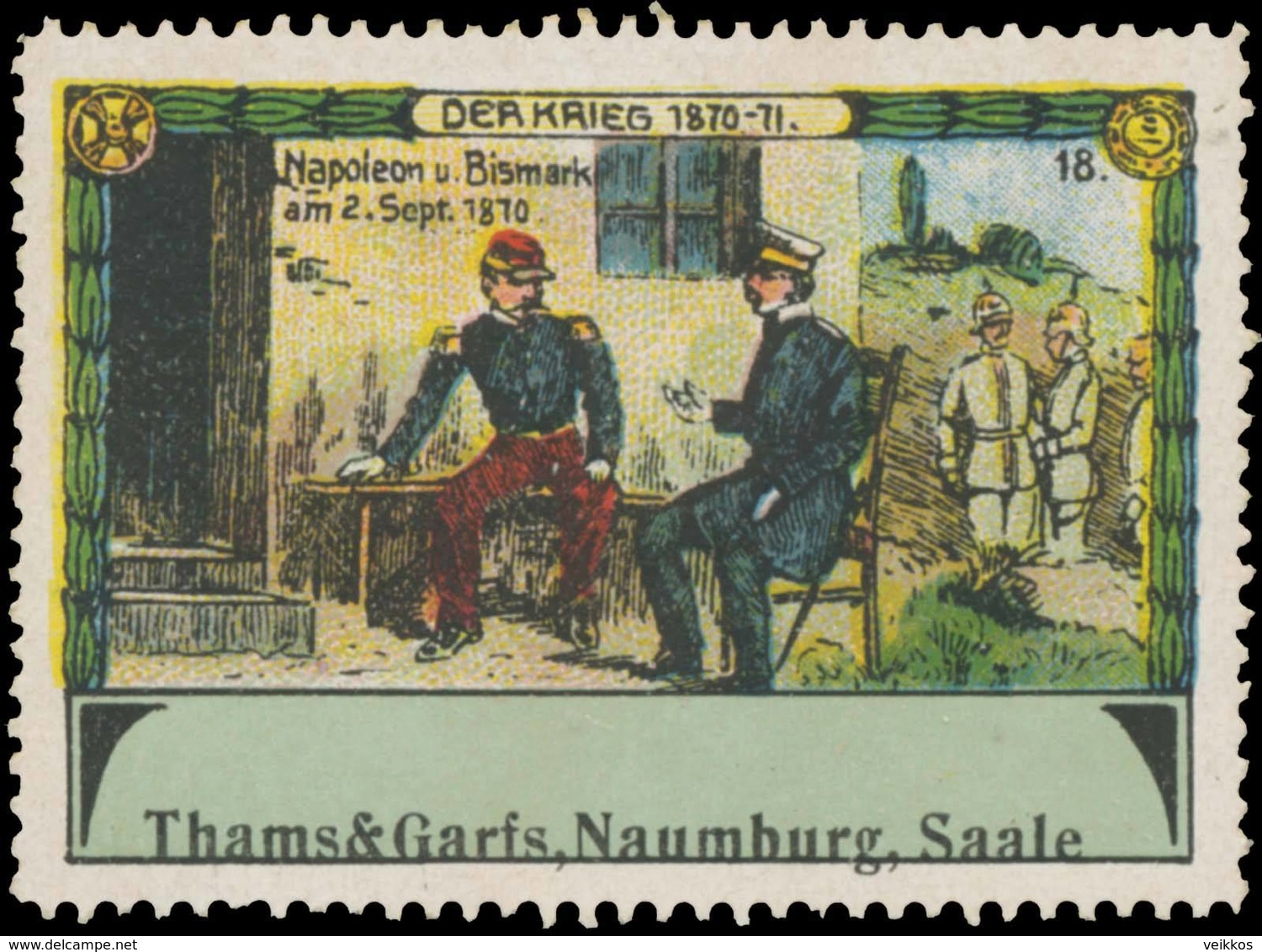 Naumburg: Napoleon Und Bismarck Am 2. September 1870 Reklamemarke - Cinderellas