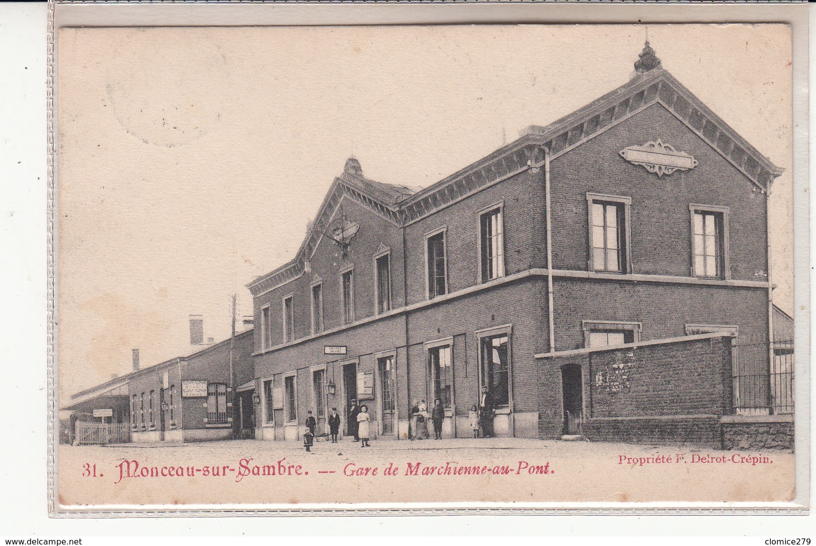 Carte  Monceau Sur Sambre  Gare - Autres & Non Classés