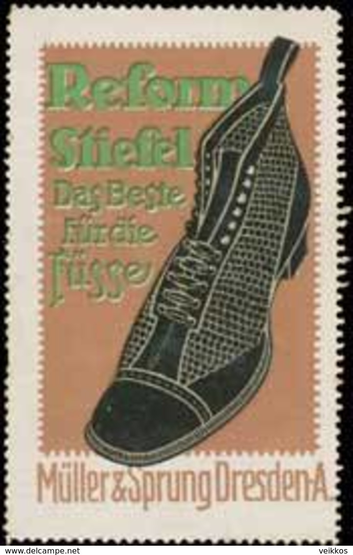 Dresden: Reform Stiefel Reklamemarke - Cinderellas