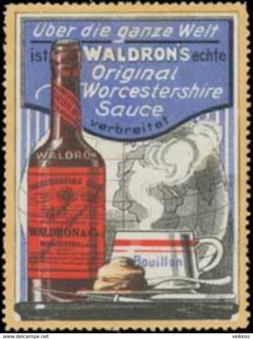 Worcester: Waldrons Worcestersauce Für Bouillon Reklamemarke - Cinderellas