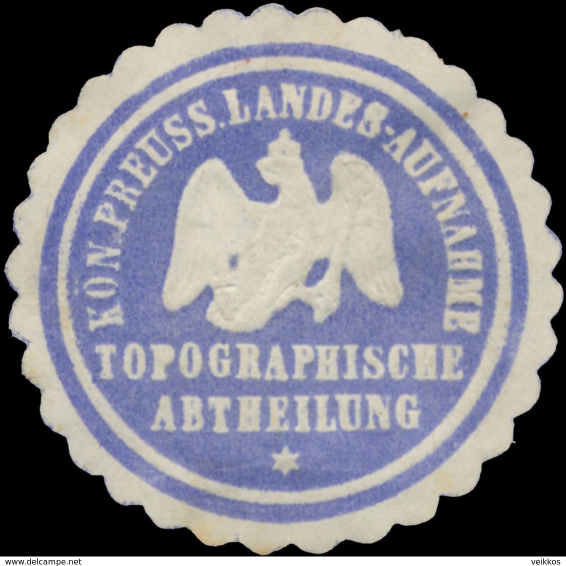 K.Pr. Landesaufnahme Topographische Abtheilung Siegelmarke - Cinderellas