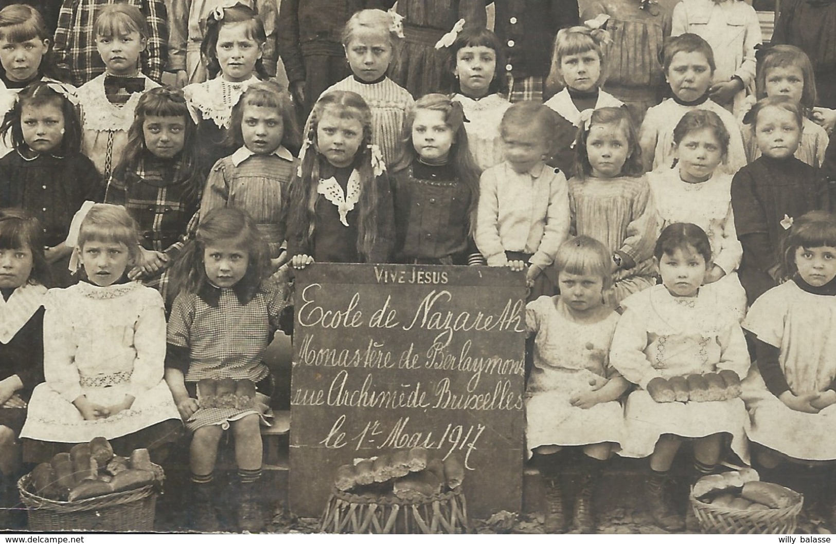 +++ CPA - Photo Carte - Foto Kaart - Ecole De NAZARETH - Monastère De BERLAYMONT - Rue Archimède - 1917   // - Onderwijs, Scholen En Universiteiten