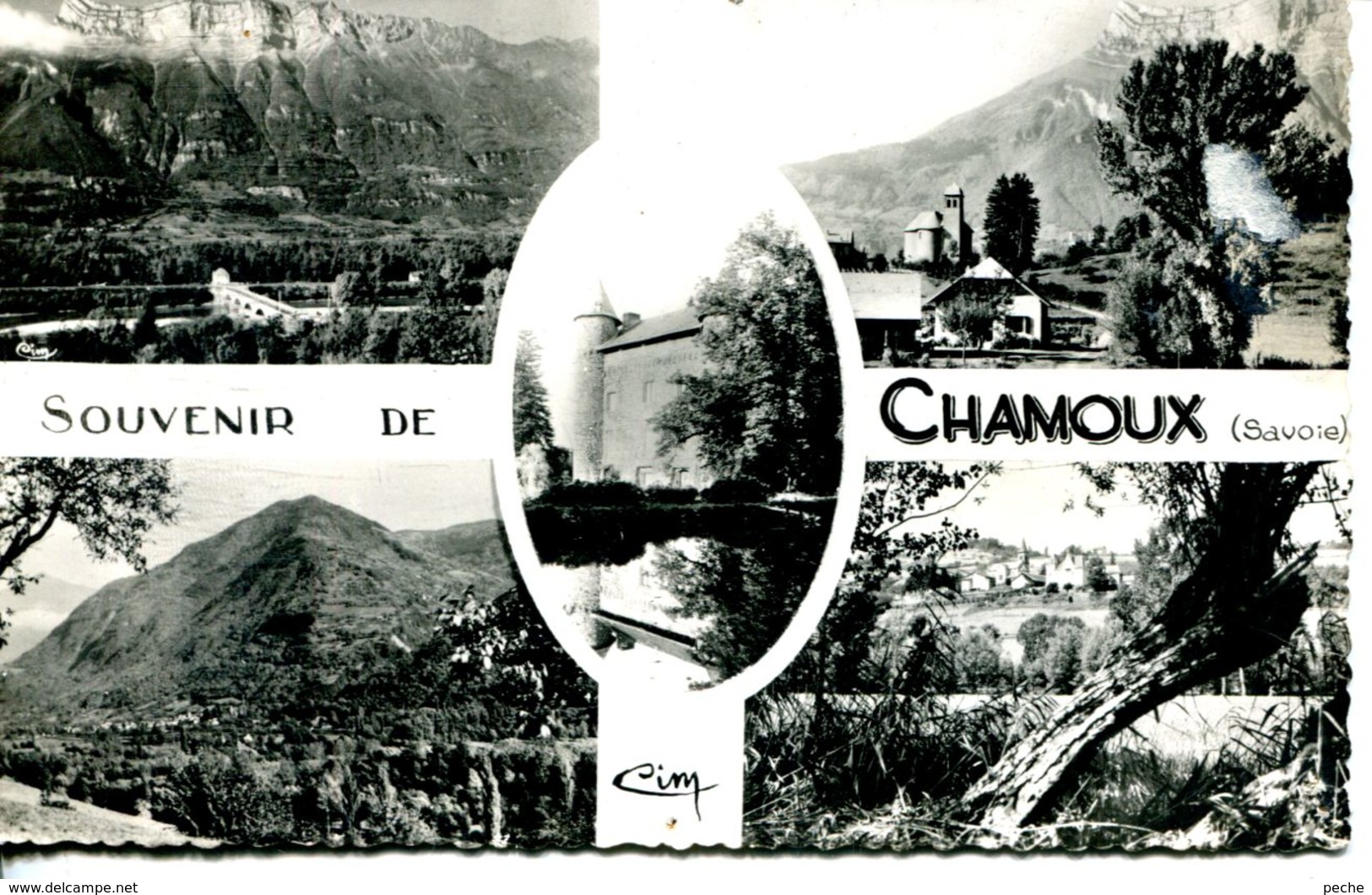 N°72157 -cpsm Souvenir De Chamoux - Chamoux Sur Gelon