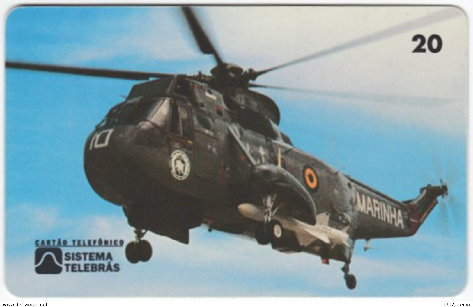 BRASIL H-590 Magnetic Telebras - Military, Helicopter - Used - Brésil