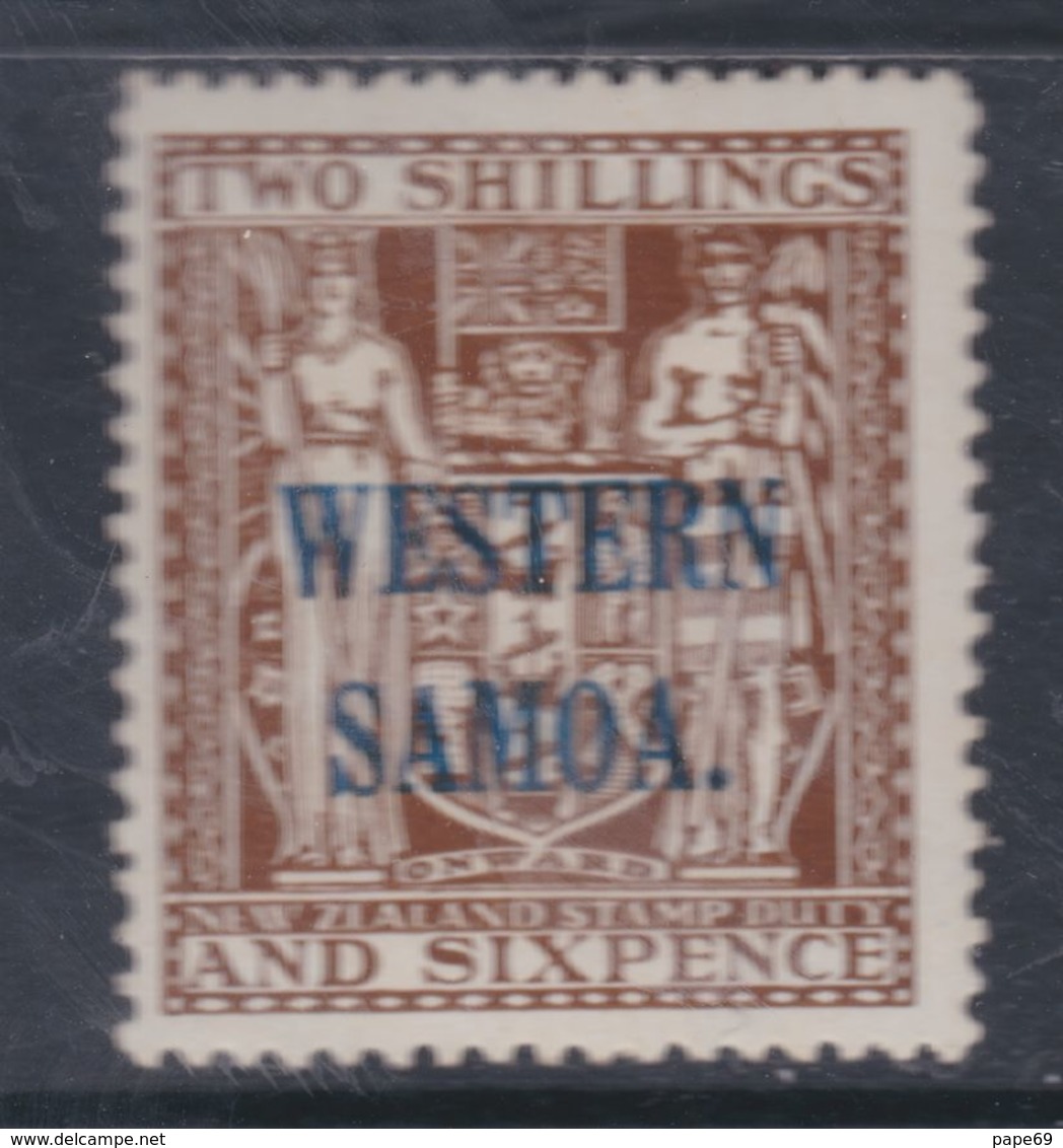 Samoa Mandat Néo-zélandais N° 130 X Partie De Série : 2/6 Brun  Trace De Charnière Sinon TB - Samoa (Staat)