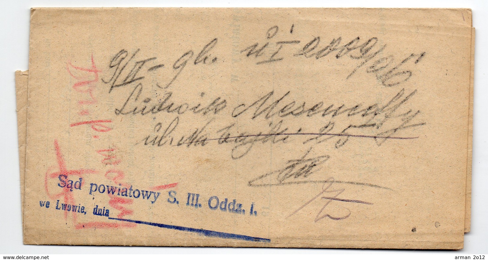 Poland Ukraine Lwow Postage Due - Covers & Documents