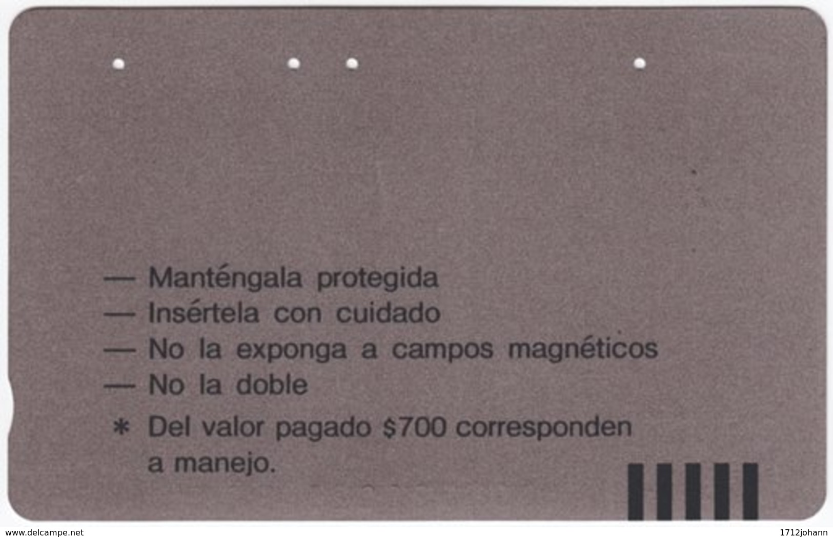 COLOMBIA A-122 Magnetic Telecom - Used - Colombia