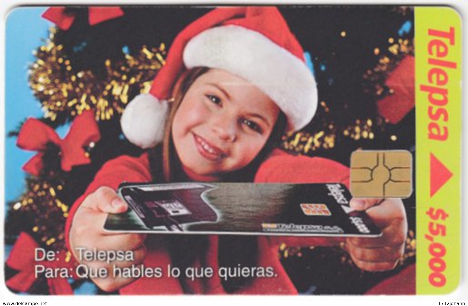 COLOMBIA A-127 Chip Telepsa - Occasion, Christmas - Used - Kolumbien