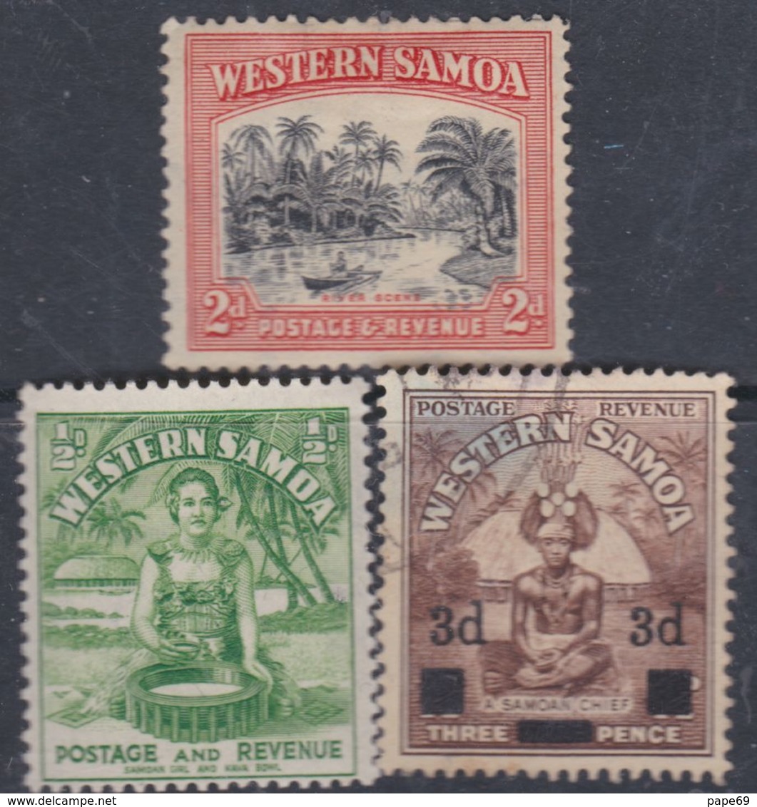 Samoa Mandat Néo-zélandais N° 140 O + 141 / 42 X  Les 3 Valeurs Oblitérées Ou Trace De  Charnière Sinon TB - Samoa