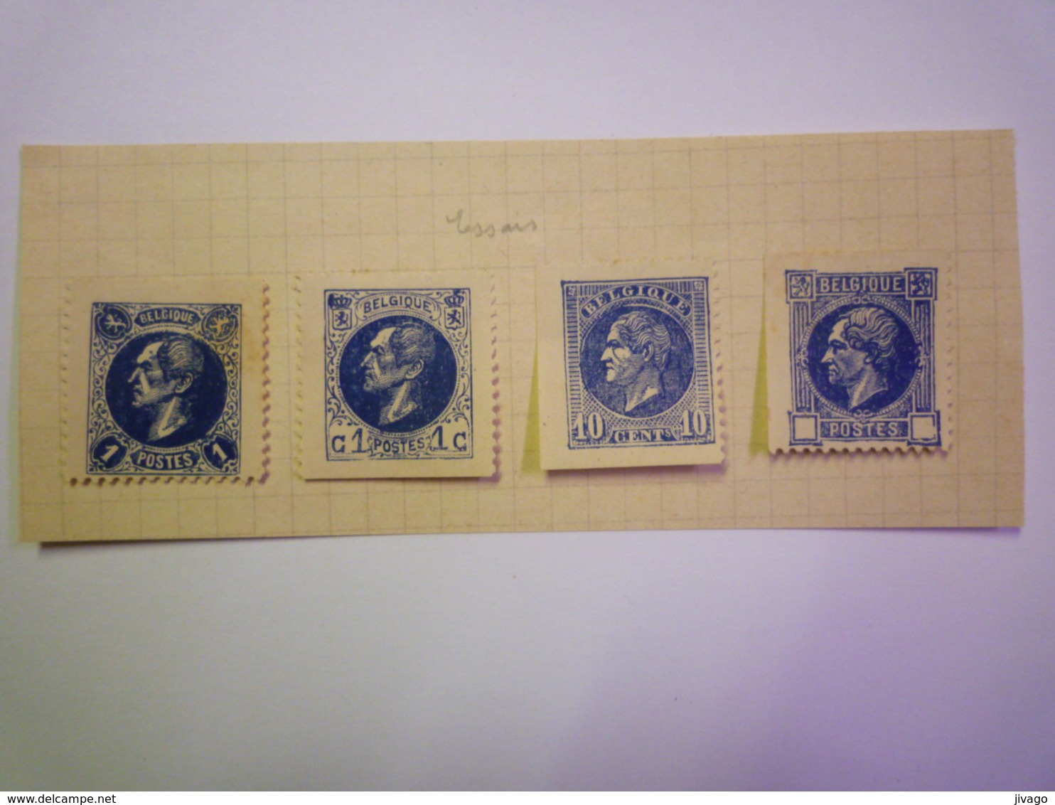 2019 - 1077  ESSAIS  :  4 TIMBRES Sur Charnières - Proofs & Reprints