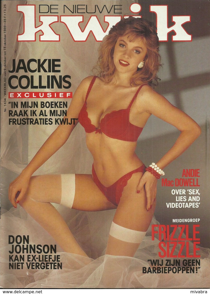 DE NIEUWE KWIK - N° 1434- Okt 1989 - Artikels - Humor - Erotiek Met Kwik Meisje Van De Week & Kwik Poster - Autres & Non Classés