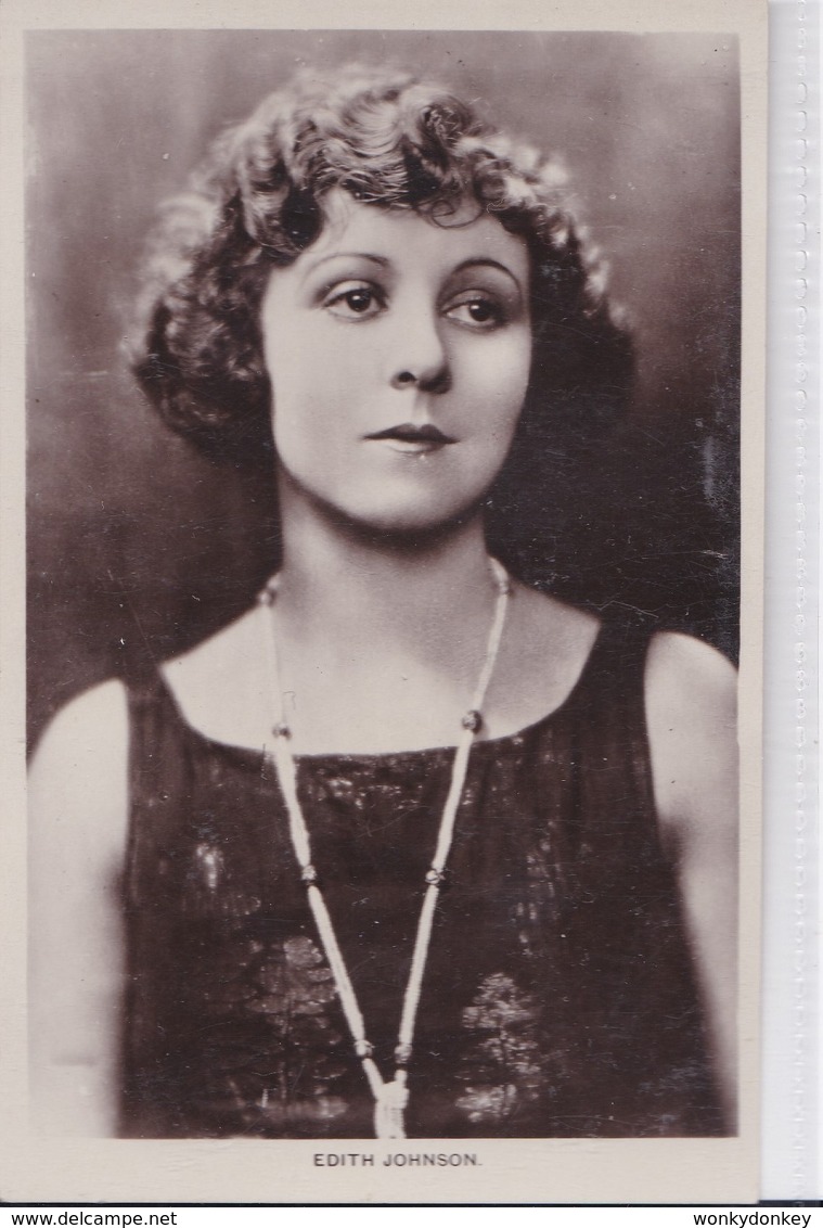 Edith Johnson.   Actress.   Picturegoer Series.    (Card Number 192).    RPPC. - Actors