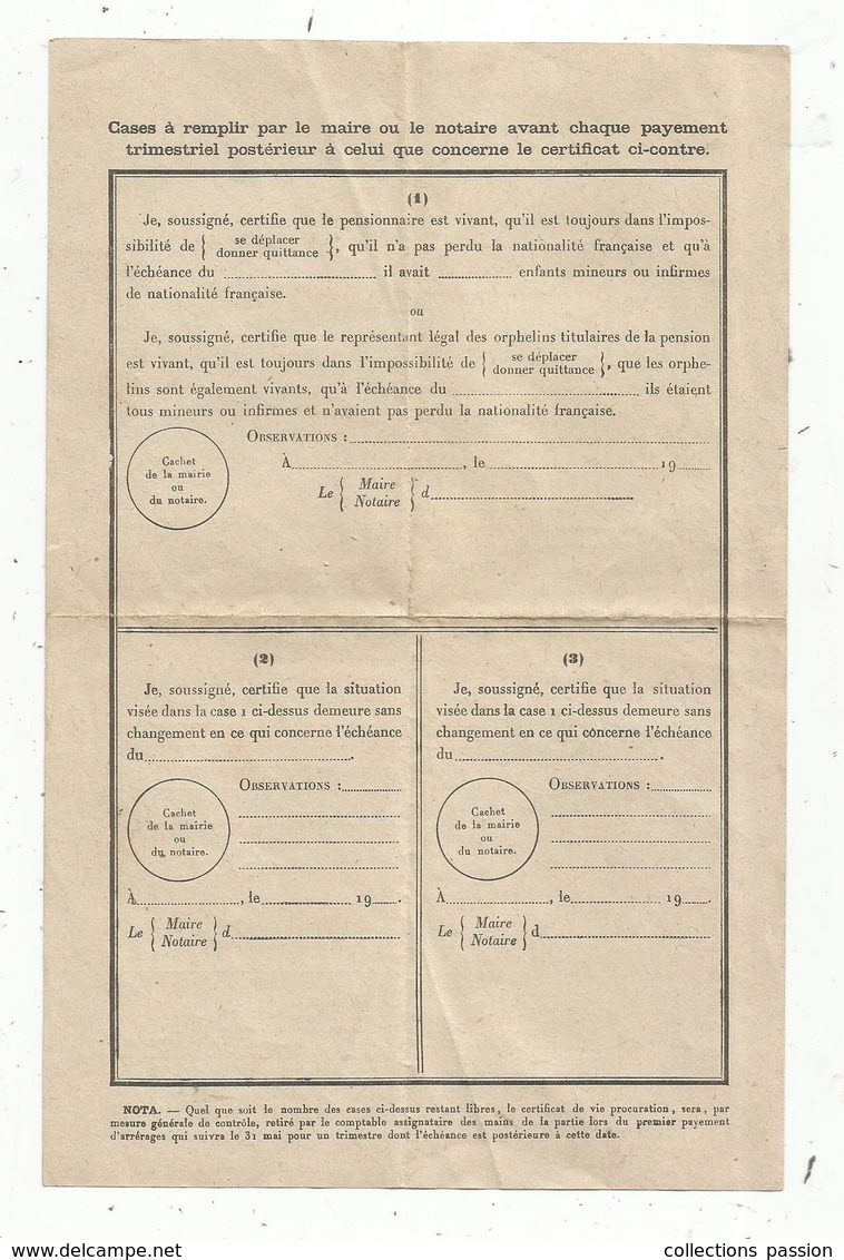 Certificat De Vie-procuration,mairie De ST QUENTIN SUR INDROIS ,1957 , 2 Scans ,Indre Et Loire, Frais Fr 1.55 E - Non Classés