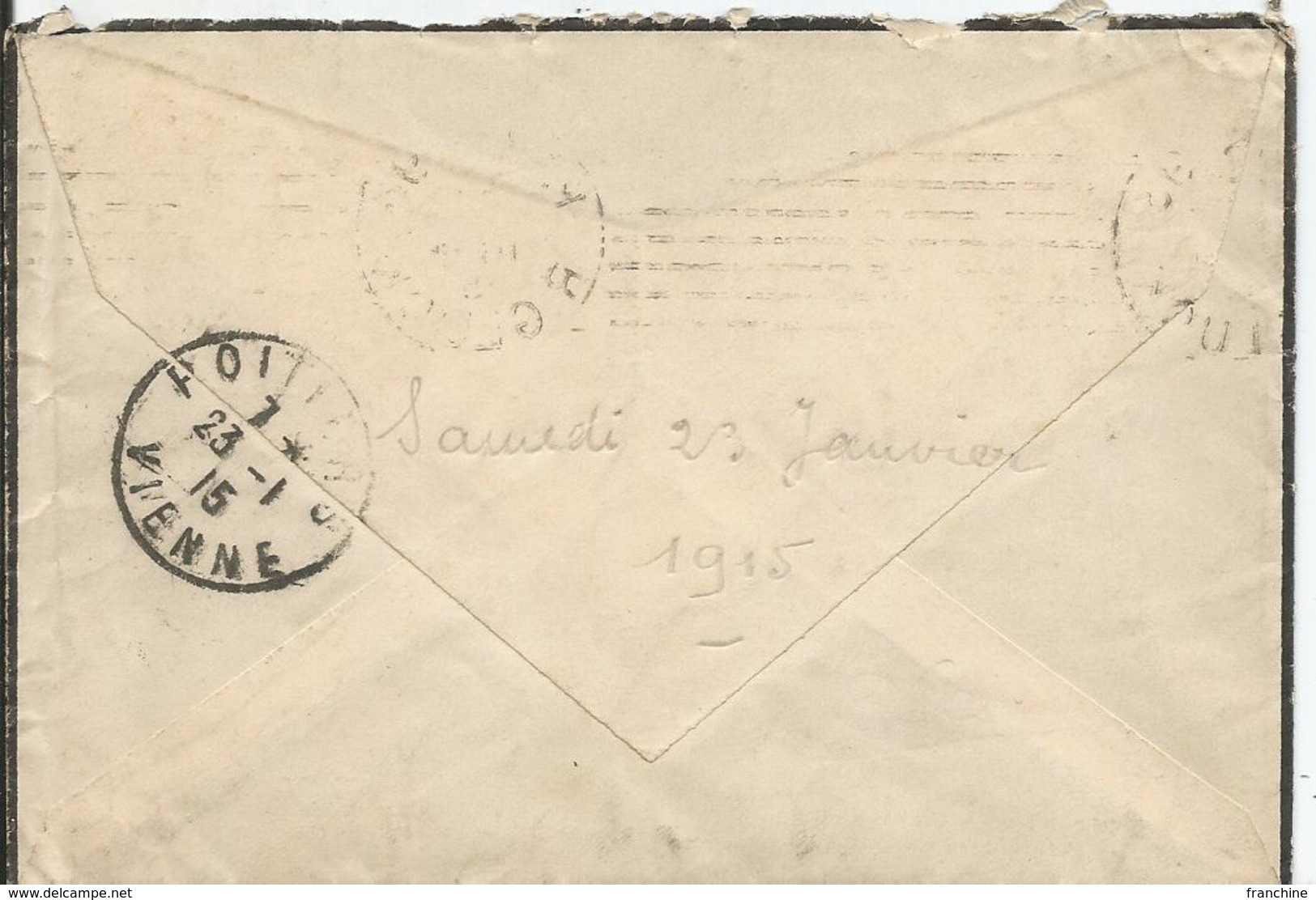 1914 - N°147  Oblitéré (o) Sur Lettre PARIS 96 - Lettres & Documents