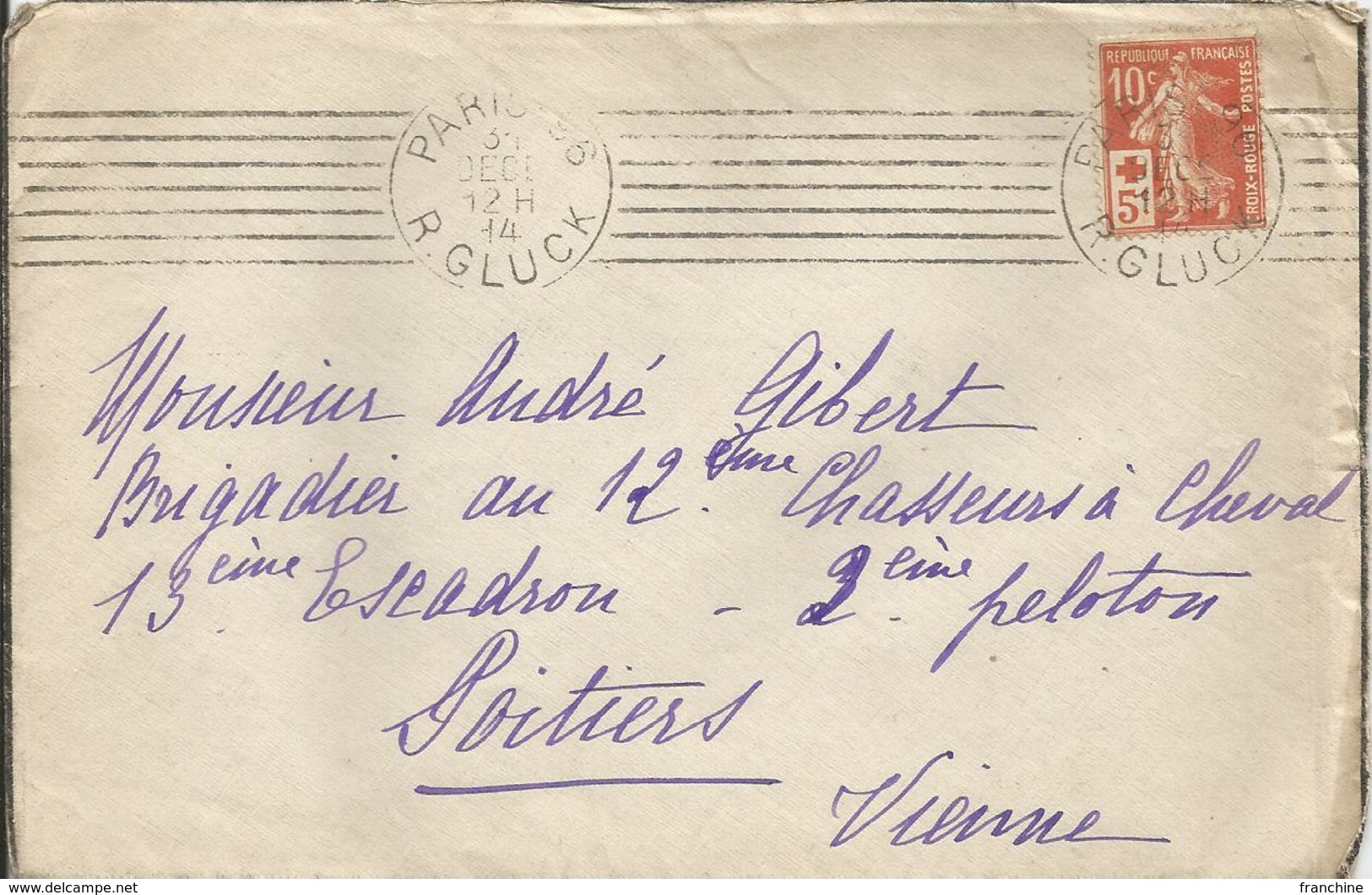 1914 - N°147  Oblitéré (o) Sur Lettre PARIS 96 - Lettres & Documents