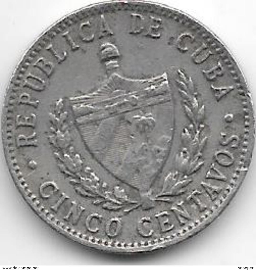 *cuba 5 Centavos 1961  Km 11.3 - Cuba