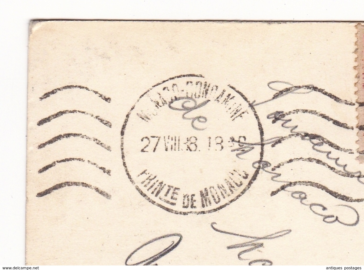 Carte Postale Monaco 1938 Monte Carlo Salle Du Trône Luxembourg - Brieven En Documenten