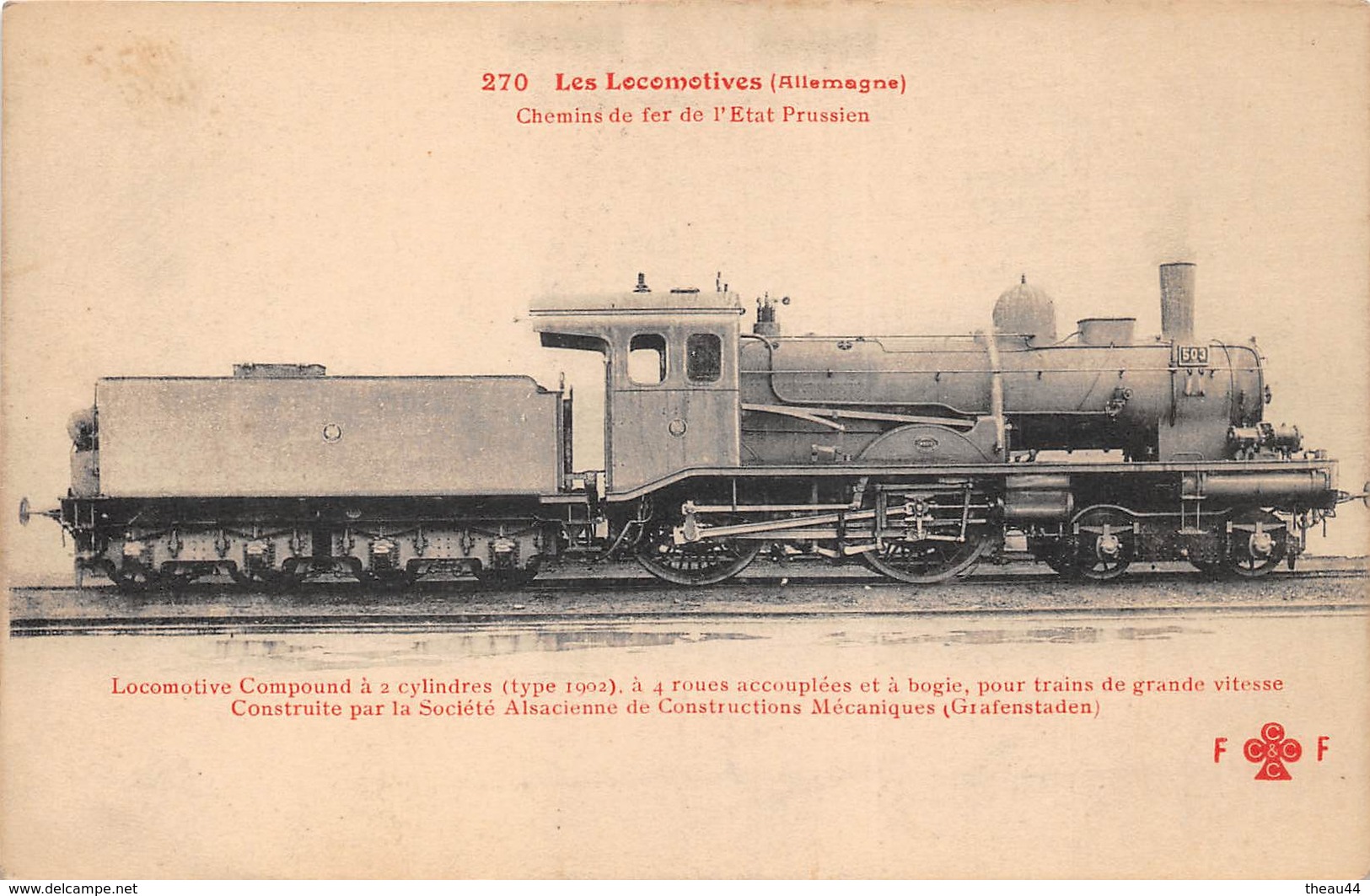 ¤¤  - Les Locomotives Des Chemins De Fer De L'Etat Prussien (Allemagne)  -  Machine N° 503   -  Train   - - Zubehör