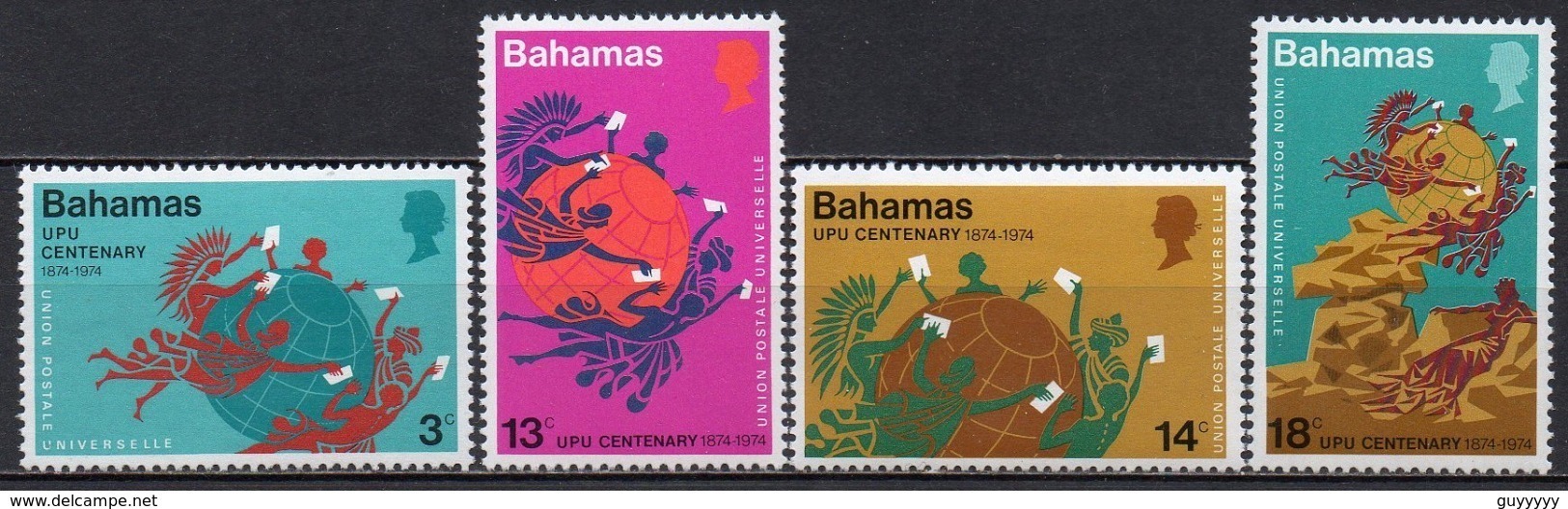 Bahamas - 1974 - Yvert N° 346 à 349 ** - Centenaire De L'UPU - Bahamas (1973-...)