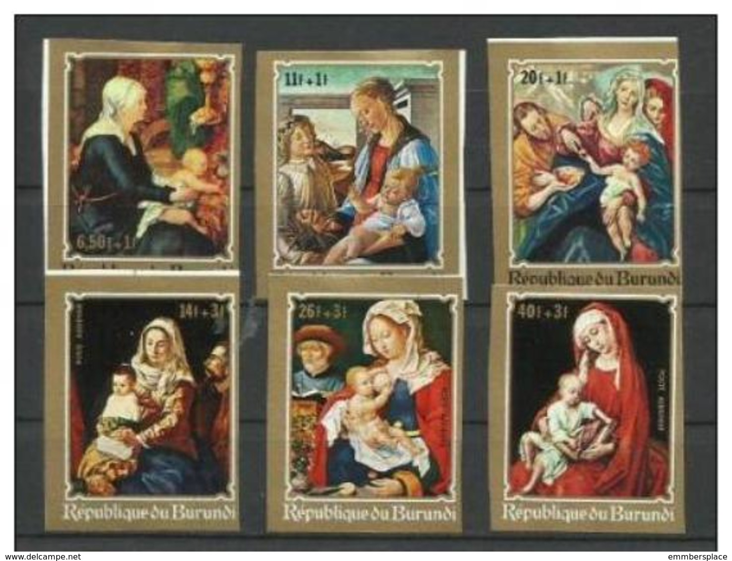 Burundi - 1969 Christmas Imperf MH *   SG 601-6  Sc 303-5 & C107-9 - Unused Stamps