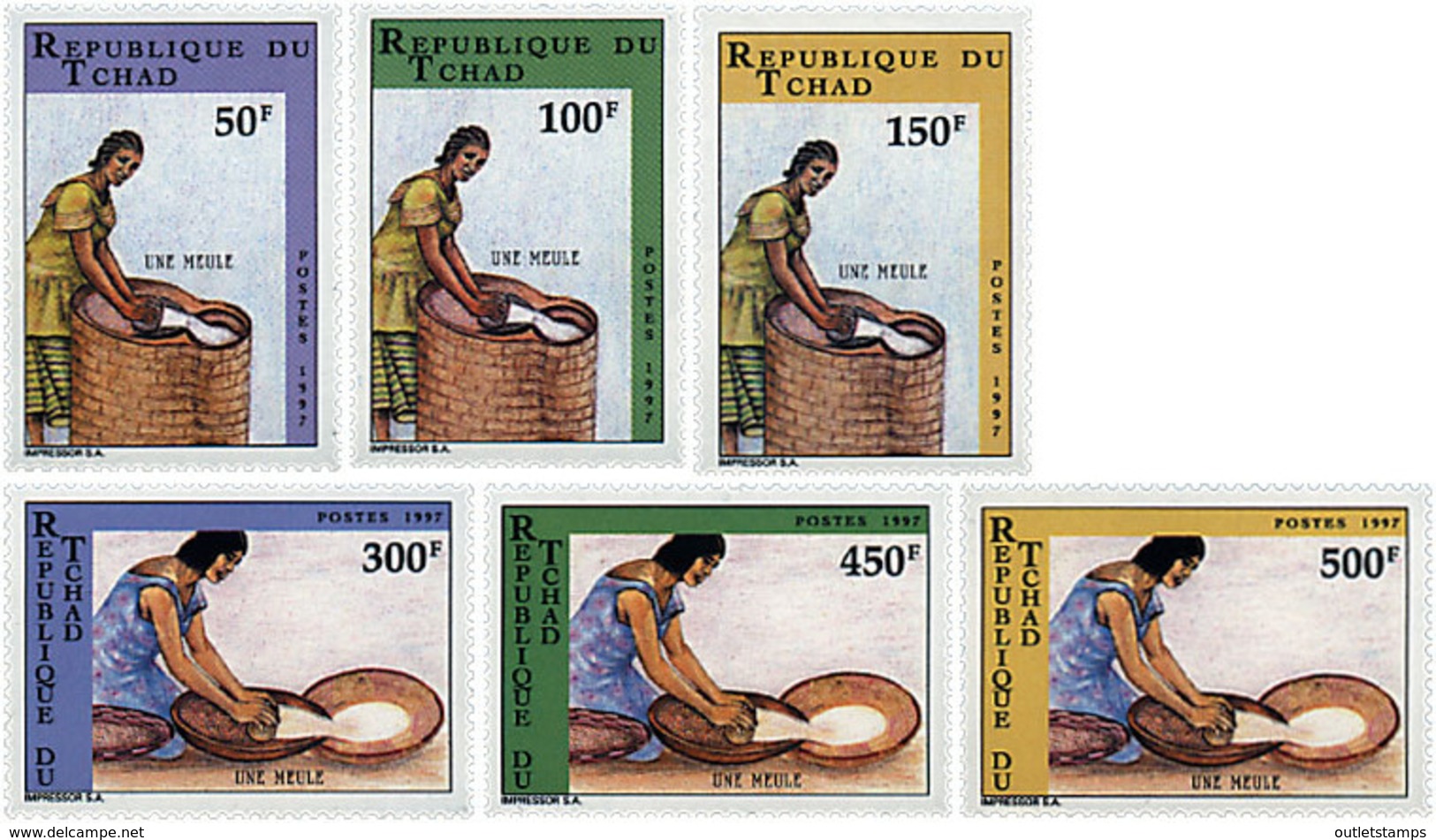 Ref. 72083 * NEW *  - CHAD . 1997. BASIC SET. SERIE BASICA - Tchad (1960-...)