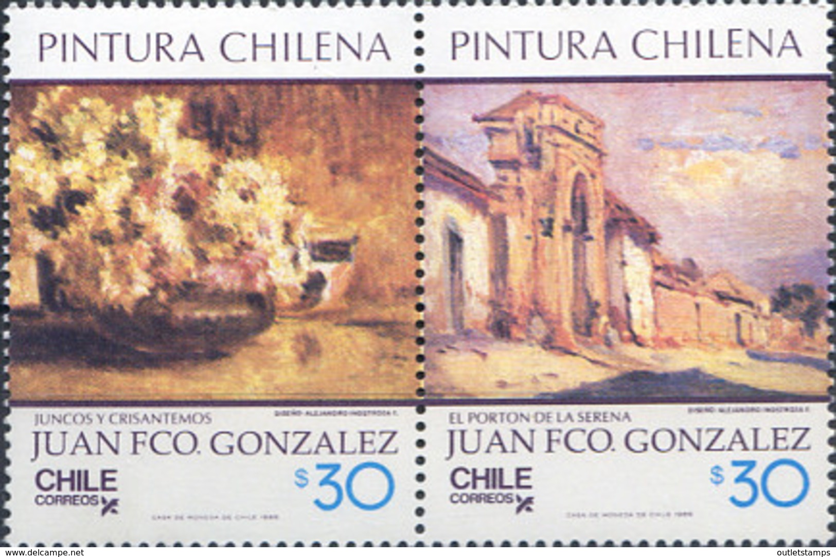 Ref. 303389 * NEW *  - CHILE . 1986. PINTURA CHILENA - Chile