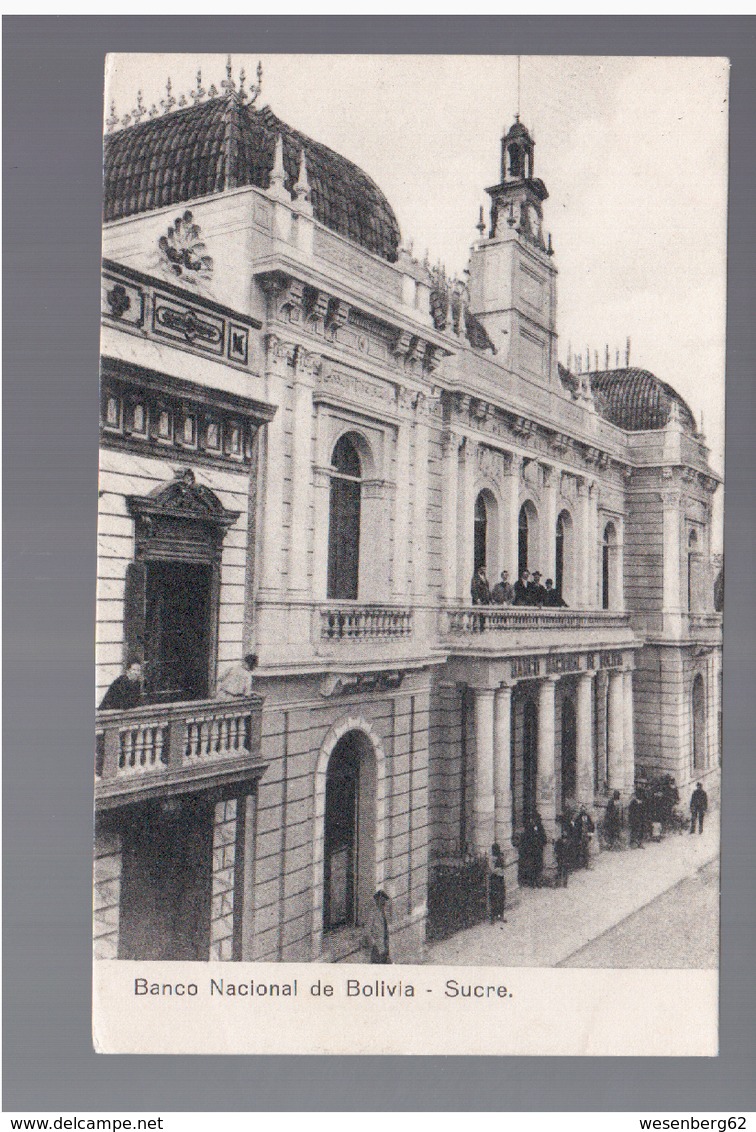 BOLIVIA Banco National De Bolivia- Sucre Ca 1920 OLD POSTCARD - Bolivia